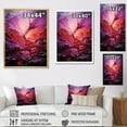 thumbnail image 4 of Designart "Ruby Explosion In Fragmented Reality I" Abstract Shapes Floater Framed Wall Art Prints, 4 of 5