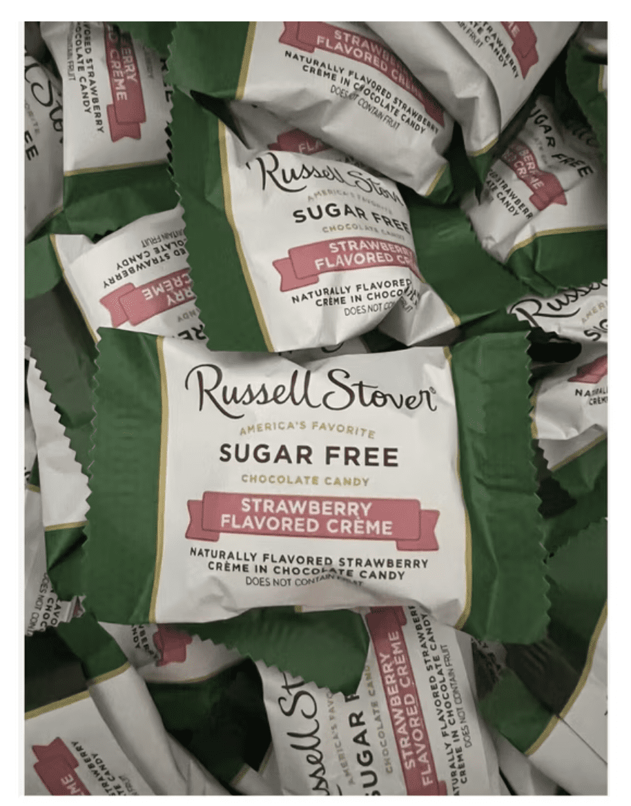 Russell Stover Sugar free Chocolate Strawberry Crème CANDY BULK BAG 16 Oz
