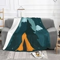 thumbnail image 3 of LNWH Super Soft Flannel Bed Blanket, Cozy Fluffy Warm All Seasons Adventure Travel Tented Camp Pattern Throw Blankets for Sofa Bedding, 80"x60", 3 of 8