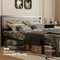 thumbnail image 4 of Behost Queen Bed Frame with Headboard and 11" Underbed Storage, Metal Wood Platform Bedframe Queen Size Bedroom Furniture, 4 of 8