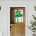 thumbnail image 5 of AYktou 9.84" Happy St Patricks Day Sign Front Door Decor,Green Shamrock Lucky Clovers Wood Door Hanger St Patricks Day Wreath Outdoor Indoor Wall Hanging St Patricks Day Decorations, 5 of 7
