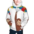 thumbnail image 2 of Youth Curious George Hoodies Boys & Girls Hooded Sweatshirt Over 7 Years Kids Pullover Long Sleeve Hoody Tops, 2 of 5