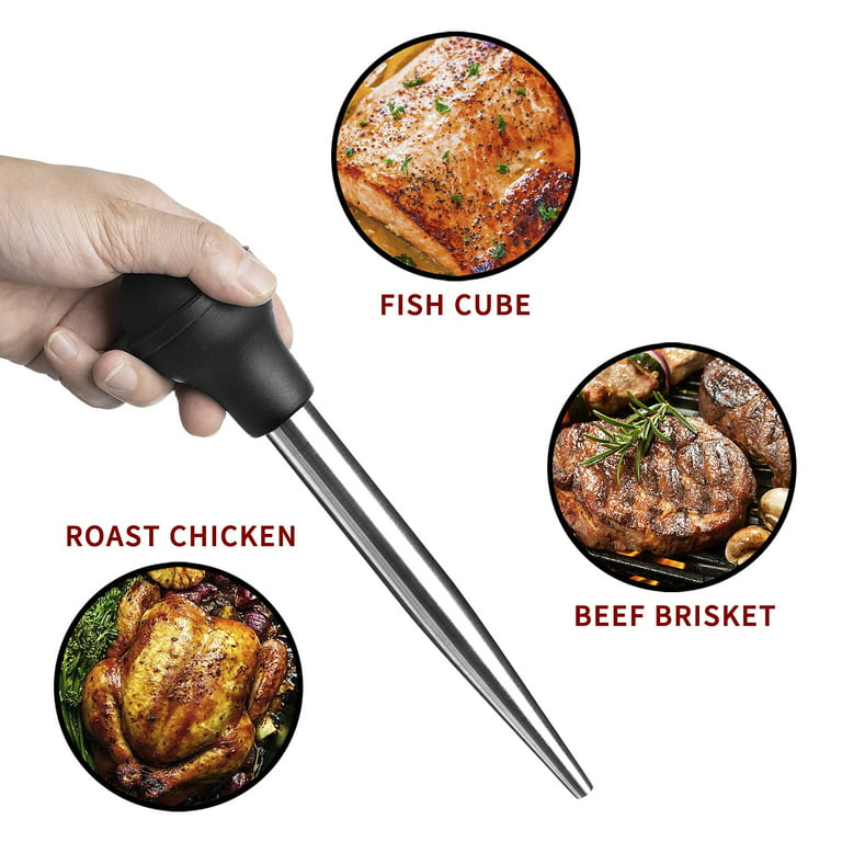 Turkey Baster Set, Turkey Grill Accessories,Thanksgiving Tools,Meat  Marinade Injector Needle and Cleaning Brush,Roast Chicken Forks and 2PCS  Meat