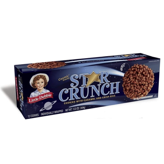 Little Debbie Star Crunch Cookies (12 count) 13 oz Box - Pack of 8