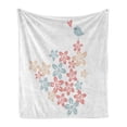 thumbnail image 1 of Valentines Day Soft Flannel Fleece Throw Blanket, Floral Arrangement with Bird Soft Daisies Vintage, Cozy Plush for Indoor and Outdoor Use, 50" x 70", Dried Rose Blue Grey, by Ambesonne, 1 of 6