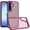 Burgundy, variant on For Samsung A17 5G Case Rubberized Thick Acrylic Metal Buttons + Tempered Glass