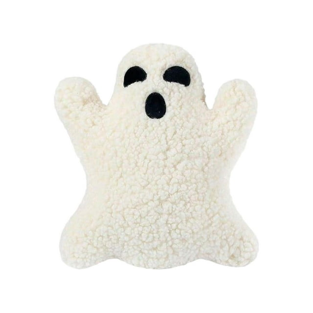 Almohada de fantasma de Halloween, juguete de peluche, accesorio para fotos, adorno de almohada de peluche fantasma, decoración navideña para sofá,