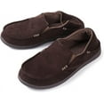 thumbnail image 5 of Zizor Mens Comfy Moccasin Slippers Drop Heel Memory Foam House Shoes Suede Loafer Slippers, 5 of 6