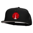 thumbnail image 2 of Large Lady Bug Patched Superior Cotton Twill Flat Bill Snapback Prostyle Cap - Black OSFM, 2 of 5