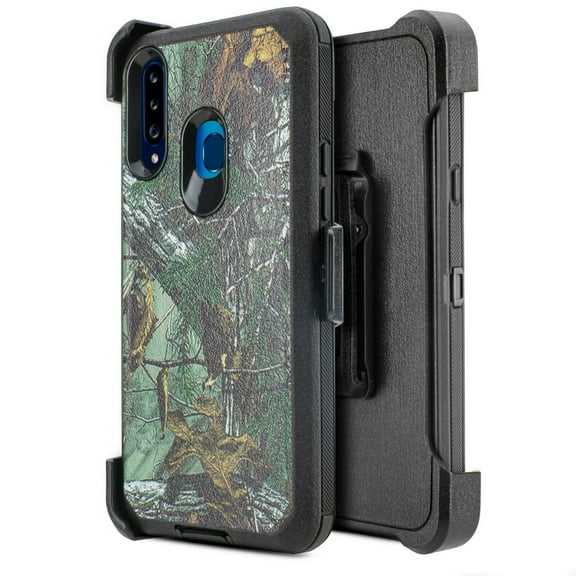 For Samsung Galaxy A20S Heavy Duty Case Phone Case Rugged Drop Resistant Shockproof with Built In Screen Protector (Camo)