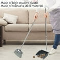 thumbnail image 4 of CNKOO 2Pcs Broom and Dustpan Set with Long Handle Retractable Upright Broom Dustpan 50.4 Inch Extendable Handle Brush with Combed Dustpan Snap-on Broom Dustpan Combo for Living Room Kitch, 4 of 11