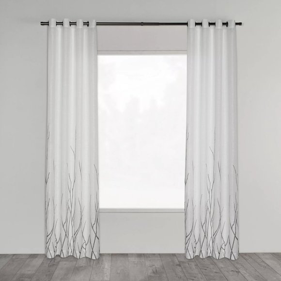 Bouclair White Penny Sheer Curtain 52x84 in (132x213 cm)