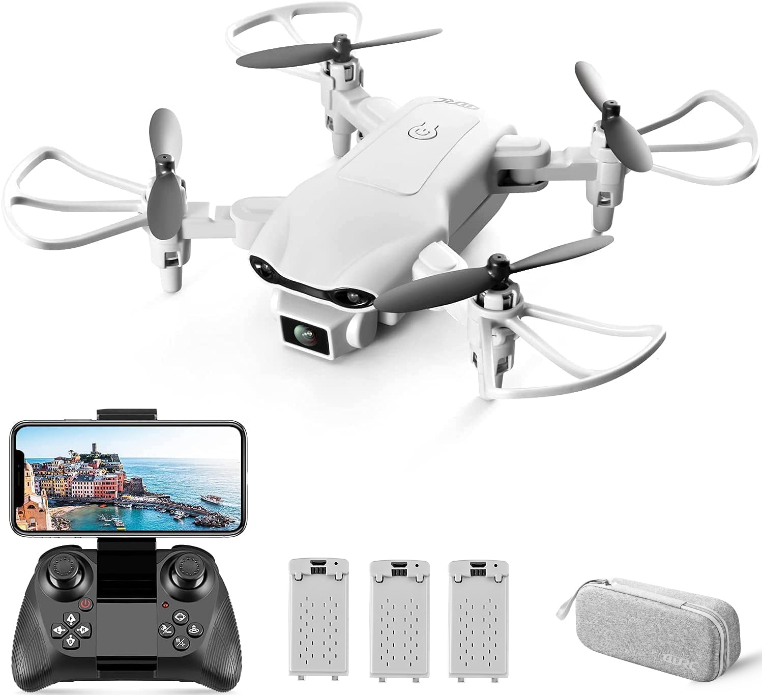Drone 4DRC V4 con videocamera HD 1080P Fotocamera 4K nera Mini drone con telecomando WiFi anti-interferenza 2,4 GHz quadricottero pieghevole 