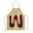 thumbnail image 1 of Cooking Bib Soft Texture Grease Resistant Flax Letter Printed Chef Kitchen Apron Baking Accessories, 1 of 5