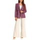 thumbnail image 2 of Chaqueta de mujer INSPIRE CHIC con solapa muestrera, doble botonadura, hombros acolchados, talla M, color rosa intenso, 2 of 6