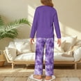 thumbnail image 4 of Miluxas Girls Sweatsuit Kids Fashion Long Sleeve Sweatshirt and Wide Leg Pants Tracksuit Sets 2 Piece Outfits Purple 13-14 Years, 4 of 7