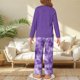 thumbnail image 4 of Conjuntos de blusas y camisas de cuello redondo y manga larga con estampado para niños, top de manga larga con cuello redondo, pantalones con cintura elástica, conjunto de traje de casa para niños de, 4 of 7