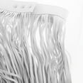 thumbnail image 4 of Baohd Boho PU Cuir Long Wrap Taille Frange Pompon Jupe Bikini Frange Ceinture Blanc, 4 of 9