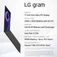 thumbnail image 2 of LG gram (2022) 17Z90Q Ultra Lightweight Laptop, 17" (2560 x 1600) IPS Display, Intel i7 1260P CPU, NVIDIA RTX2050 GPU, 16GB RAM, 1TB NVMe SSD, FHD Webcam, WiFi 6E, Thunderbolt 4, Windows 11, Black, 2 of 5