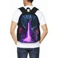 thumbnail image 6 of Cool Dragon Backpack Dragon Purple Fire Bookbag for Elementary Middle High College Casual Travel Bag Computer Laptop Daypack Rucksack, 17 Inch, 6 of 8