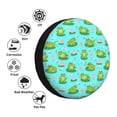 thumbnail image 4 of Yiaed Frogs And Aquatic Plants Print Print Tire Wheel Cover, tire covers for trailers,rv wheel covers,rv tire covers, camper tire covers,tire covers for cars-14 inch, 4 of 6