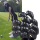 thumbnail image 2 of 12 piezas de palo de golf, cubierta de cabeza de hierro, equipo de protección, resistencia a los arañazos Negro Zulema Cubierta de hierro para palo de golf, 2 of 7