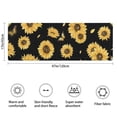 thumbnail image 3 of Black Sunflower Butterfly Pattern Bathroom Rugs Mat,Non Slip Microfiber Bathroom Rug,Rubber Backing,Soft Bathroom Mats for Bathroom Floor,Tub and Shower,47x17in(120x43cm), 3 of 5