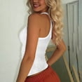 thumbnail image 5 of YYDGH Women's V Neck Racer Back Tank Top with Built In Bra Soft Stretchy Sleeveless Ribbed Knit Basic Cami Tops Casual Slim Fit Lounge Workout Shirts, 5 of 9