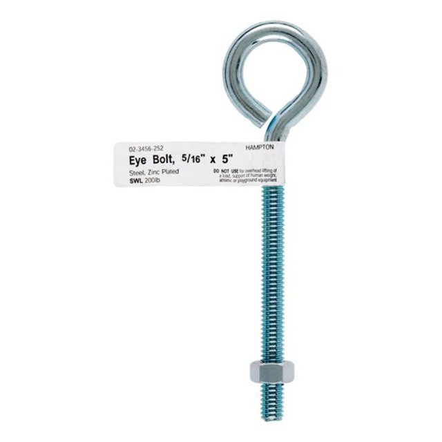02-3456-252 Oeillet Fermé avec Écrou Hexagonal 0.312 x 5 Po - Pack de 10