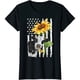 thumbnail image 1 of Playera para Mujer Estampado Vaca Bandera USA Girasol Regalo Casual Manga Corta Negra Talla Chica, 1 of 6