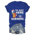 thumbnail image 2 of Hauts d'Été pour Femmes, Tenues de 4 Juillet 2024, T-Shirt Col Rond Imprimé Drapeau Bleu, 2 of 4