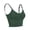 Green, variant on Women Cami Bras Seamless Padded Yoga Bralettes Wirefree Workout Sports Bra Comfort Camisole Spaghetti Strap Crop Tops "White"