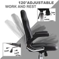 thumbnail image 4 of Office Chair, Gaming Chair Bonded Leather, Ergonomic Computer Desk Chair Task Swivel Executive Chairs High Back with Flip-up Armrests, 4 of 6