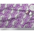 thumbnail image 3 of Soimoi Polyester Crepe Fabric Floral & Paisley Block Print Fabric by The Yard 52 Inch Wide, 3 of 3