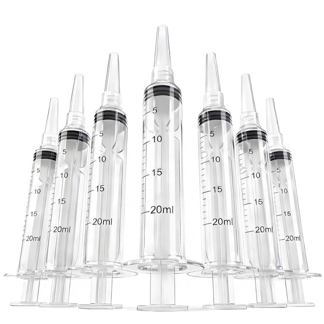 EAZYPARTY - Paquete de 50 jeringas de 20 ml (1 onza) sin aguja - Jeringas de medición de plástico para líquidos, laboratorios científicos, alimentaci&oa