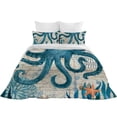 thumbnail image 5 of Comforter Covers Set Vintage Octopus Printed Cartoon Home Bedclothes Bedding Cover Set,Queen (90"x90"), 5 of 5
