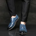 thumbnail image 4 of Men's Dress Shoes Classic Lace-Up Shoes Business Oxford Shoes for Men Wedding Party Fashion Wingtip Shoes, 4 of 7