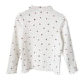 thumbnail image 4 of Mnyotv Girls' Long Sleeve T Shirt Spring Fall Clothes Polka Dot Printed Crewneck Tops Baby Girl Undershirts Size 1-2Y, 4 of 9