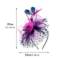 thumbnail image 5 of Vinsonshop Womens Fascinators Hats Tea Party Hats for Women, Feather Pearl Veil Headband for Wedding Cocktail Dresses Accessories White, 5 of 5