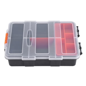 Peahefy Two-layer Boîte de rangement de composants lourds en plastique Organisateur de petites pièces Boîte à outils, Boîte à outil de petites parties, Boîte de stockage à deux couches