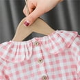 thumbnail image 6 of Coerni Toddler Girls Plaid Long Sleeve Dress Corduroy Strawberry Pattern Girls Summer 𝗣eter Pan Collar Kids Top Dresses, 6 of 9