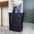 thumbnail image 3 of Paokuoon Waterproof Travel Bag Large Capacity Duffle Bag Double Layers Wet and Dry Section Foldable Travel Hand Luggage with Outer Pocket Zipper Closure, 3 of 7