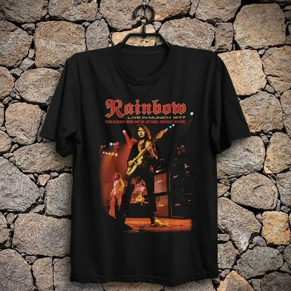 Rainbow Rock Band Gift For Fans Music Graphic Unisex T-Shirt up to size 5XL