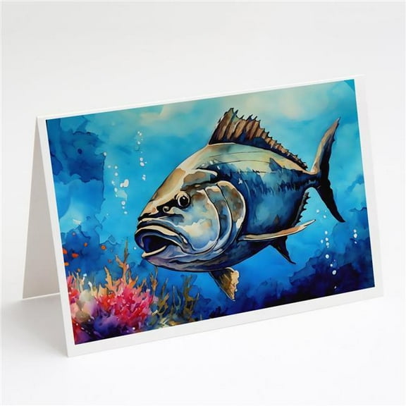 Bluefin Tuna Greeting Cards Pack of 8 7 in x 5 in
