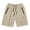 D-Khaki, variant on Women's Summer Oversize Shorts Workout Elastic Waist Casual Pockets Cargo Shorts