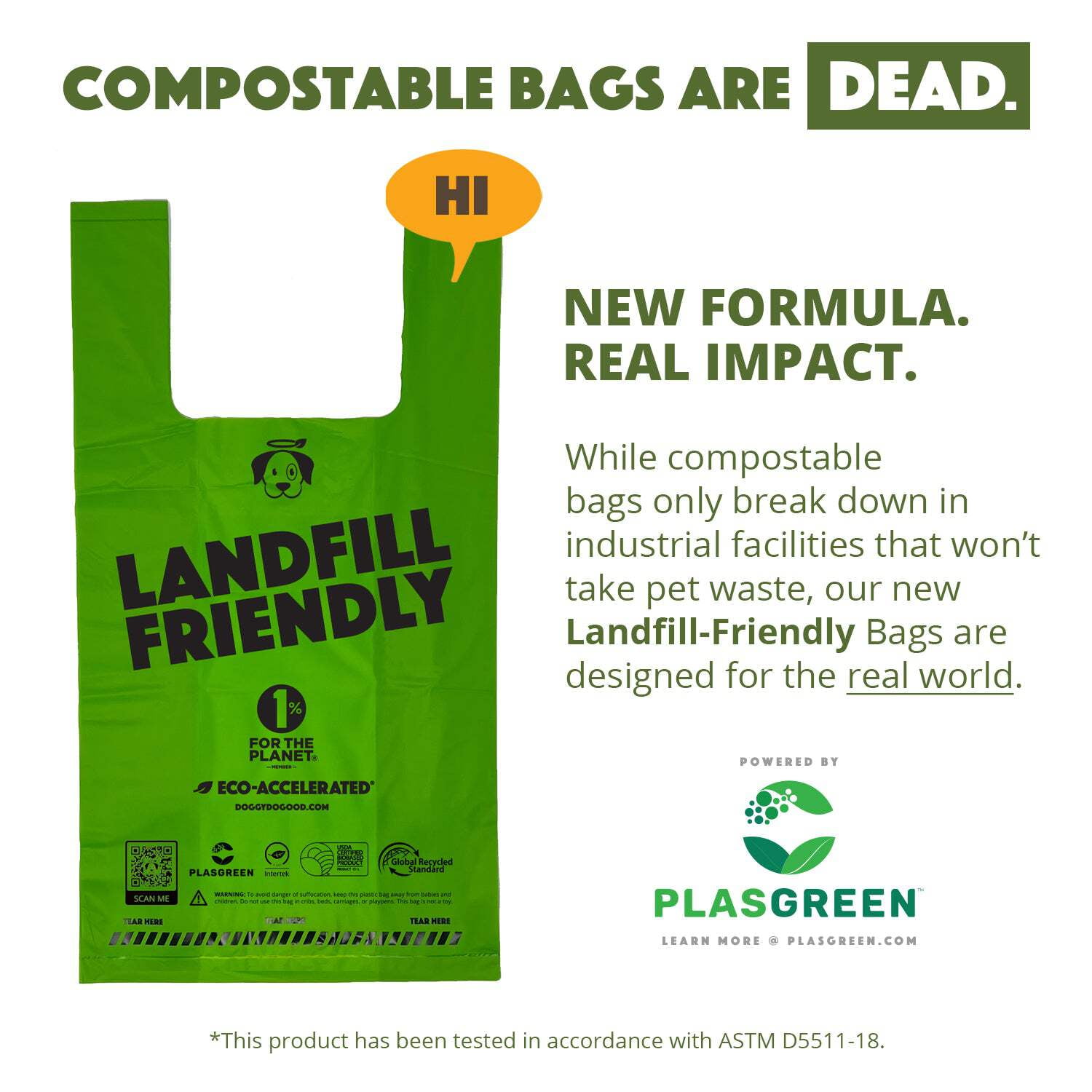 Landfill-Friendly Grab  Go XL Handle Bags - 90 Bags