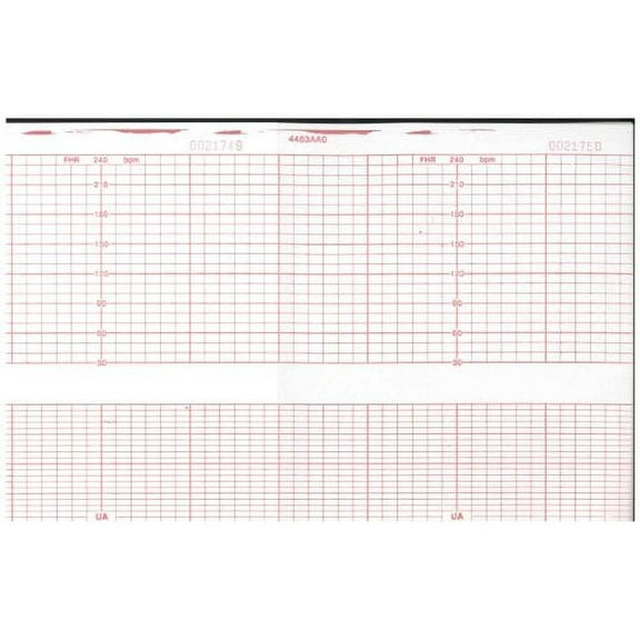 Corometrics Fetal Monitoring Paper 4483AAO, 150 Sheets - 10 pckgs.