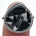 thumbnail image 2 of Natural Obsidian And Zinc 925 Sterling Silver Ring s.8.5 Jewelry R-1010 SDR153134, 2 of 5