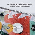 thumbnail image 4 of Bright Boho Floral Aesthetic Shower Curtain, Unique Funky Flowers Retro 60S 70S Groovy Daisy Flower Shower Curtain Set, Bohemian Colorful Girls Polyester Fabric Bathroom Curtain with Hooks 70X70IN, 4 of 5