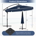 thumbnail image 3 of Gymax Parasol Suspendu Déporté de 10 Pi pour Patio avec Réglage d'Inclinaison Facile Bleu Marine, 3 of 10
